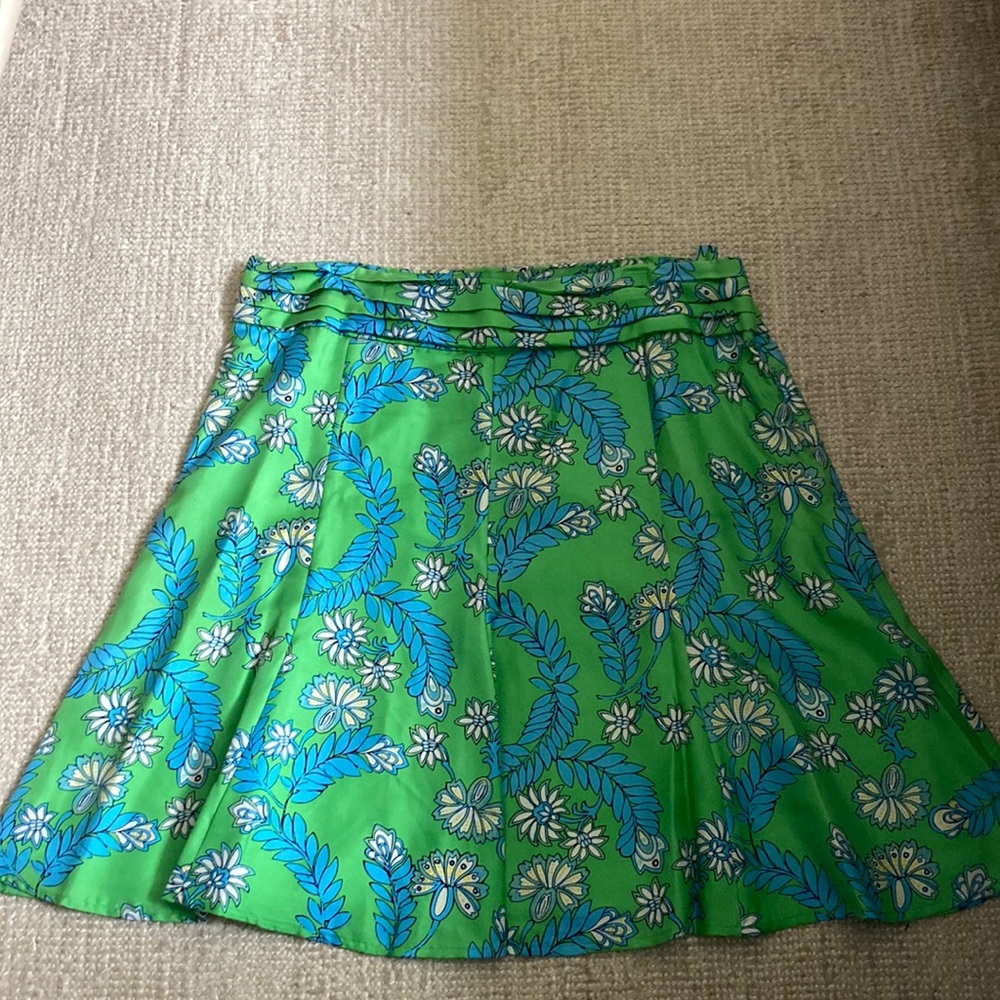 Pleated Silk Lilly Pulitzer Skirt